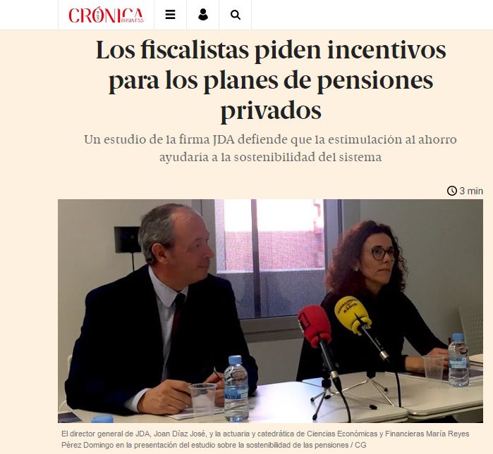 El estudio sobre pensiones de JDA/SFAI en los medios de comunicación